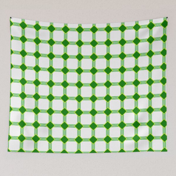 Item preview, Emerald Network: Geometric Pattern of Rhombuses and Green Grid designed and sold by p-Phictures4.