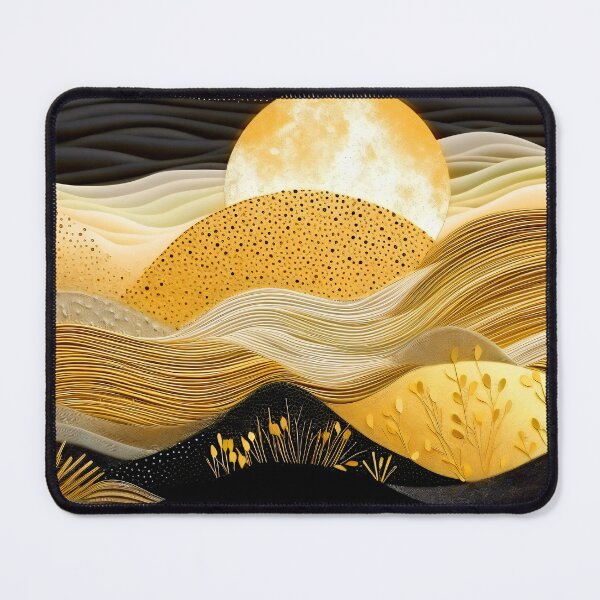 Item preview, Golden Sunset Over Shadowy Mountains Abstract Art designed and sold by DEC02.
