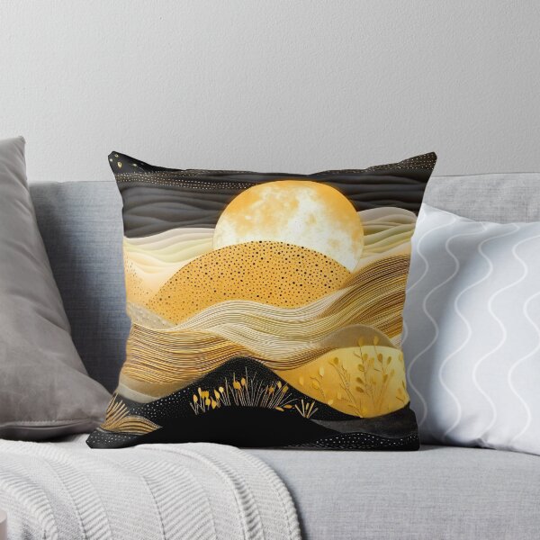 Item preview, Golden Sunset Over Shadowy Mountains Abstract Art designed and sold by DEC02.