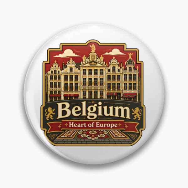 Item preview, Belgium Heart Of Europe Travel Tourist Landmark Brussels Belgian Souvenir designed and sold by Simsimah26Parks.