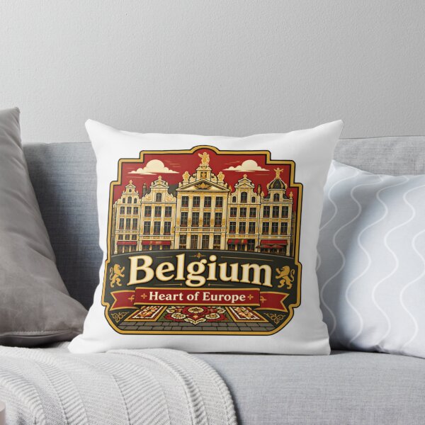 Item preview, Belgium Heart Of Europe Travel Tourist Landmark Brussels Belgian Souvenir designed and sold by Simsimah26Parks.