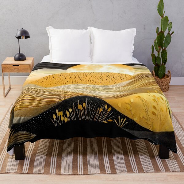 Item preview, Golden Sunset Over Shadowy Mountains Abstract Art designed and sold by DEC02.