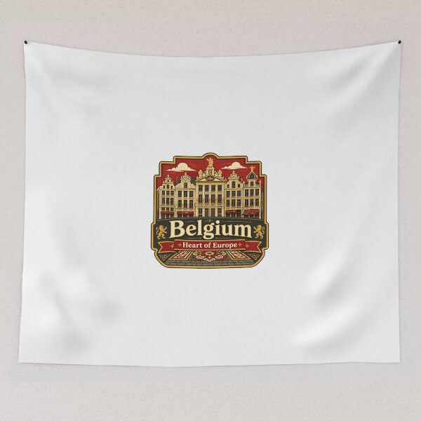 Item preview, Belgium Heart Of Europe Travel Tourist Landmark Brussels Belgian Souvenir designed and sold by Simsimah26Parks.