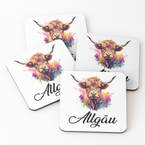 Item preview, Allgäu cow Highland cattle watercolor colorful designed and sold by Loona97.