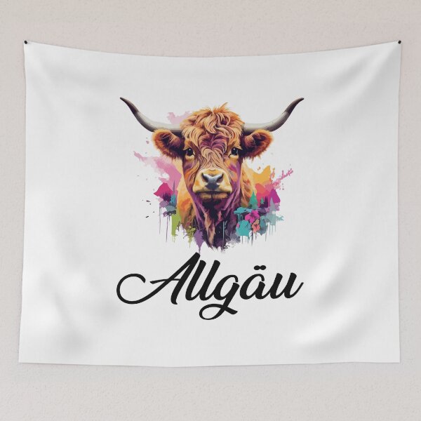 Item preview, Allgäu cow Highland cattle watercolor colorful designed and sold by Loona97.