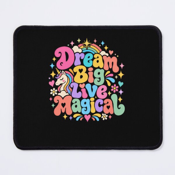 Item preview, Dream Big Live Magical Unicorn Rainbow Fantasy Inspiration For Girls Kids Women designed and sold by HumansStuck12.