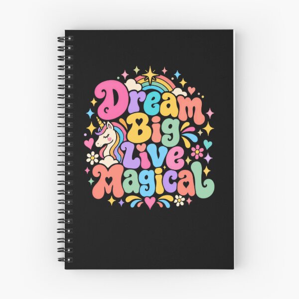 Item preview, Dream Big Live Magical Unicorn Rainbow Fantasy Inspiration For Girls Kids Women designed and sold by HumansStuck12.