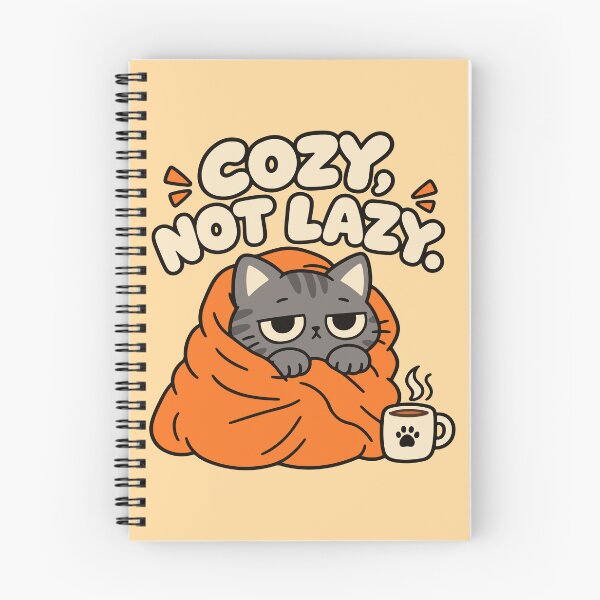 Item preview, Cozy Not Lazy Cat – Cute Fall Cat Design designed and sold by MewMade.