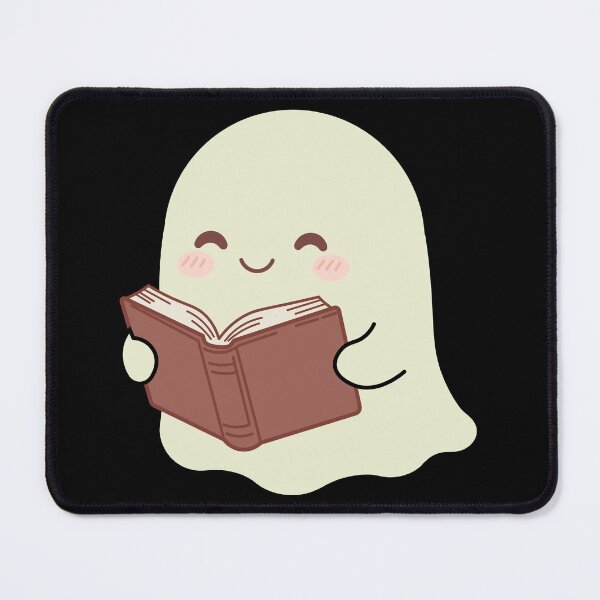 Item preview, Cute Kawaii Ghost Reading a Book Cute Spooky Reader Gift designed and sold by Hallowed Artistry.