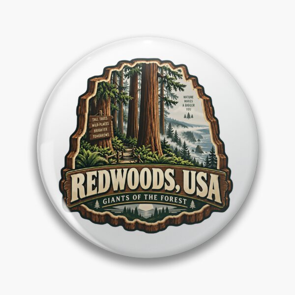 Item preview, Redwoods, USA Giants Of The Forest Redwood National Park California Trees Nature Wilderness Hiking Camping designed and sold by Simsimah26Parks.