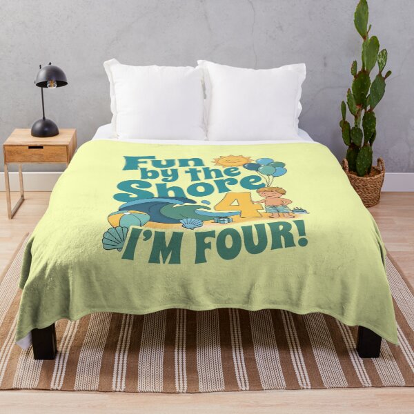 Item preview, Fun by the Shore, I’m Four! 4th Birthday – Cute Beach Boy Design designed and sold by Sea Gem.