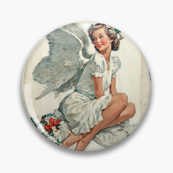 Item preview, Retro Christmas angel card designed and sold by MendaciousMina.