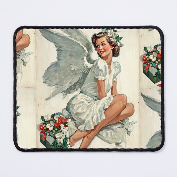 Item preview, Retro Christmas angel card designed and sold by MendaciousMina.