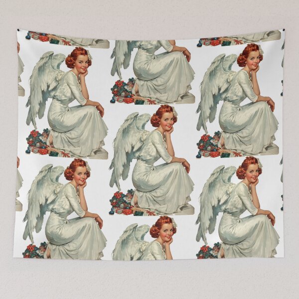 Item preview, Retro Christmas angel card designed and sold by MendaciousMina.