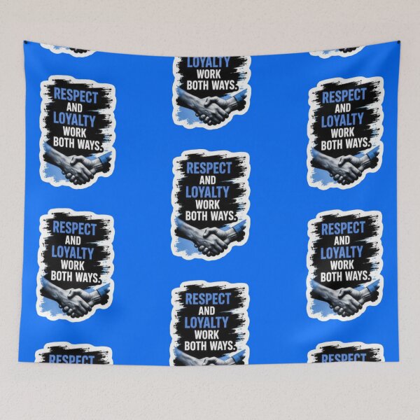Item preview, Respect And Loyalty Work Both Ways Handshake Quote Sticker designed and sold by Scro-Ciob-Shop.