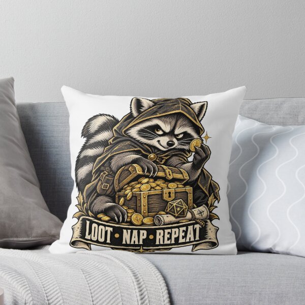 Item preview, Raccoon Rogue – Loot Nap Repeat designed and sold by Univers-shop.