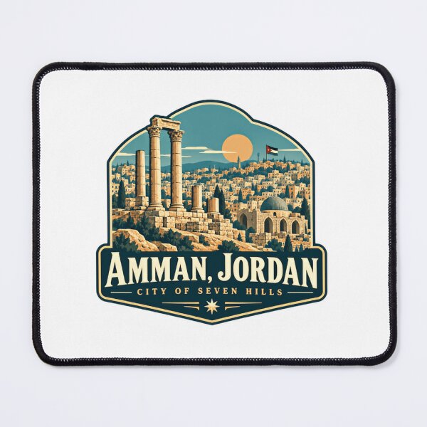 Item preview, Amman, Jordan City Of Seven Hills Travel Landmark Jordanian Heritage designed and sold by Simsimah26Parks.