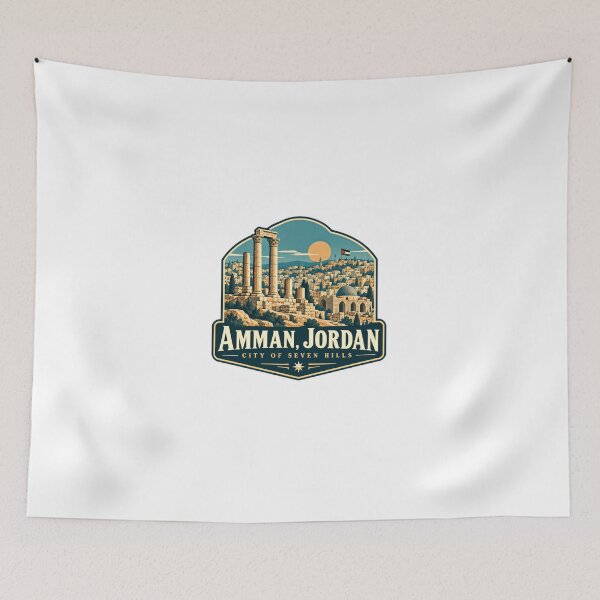 Item preview, Amman, Jordan City Of Seven Hills Travel Landmark Jordanian Heritage designed and sold by Simsimah26Parks.