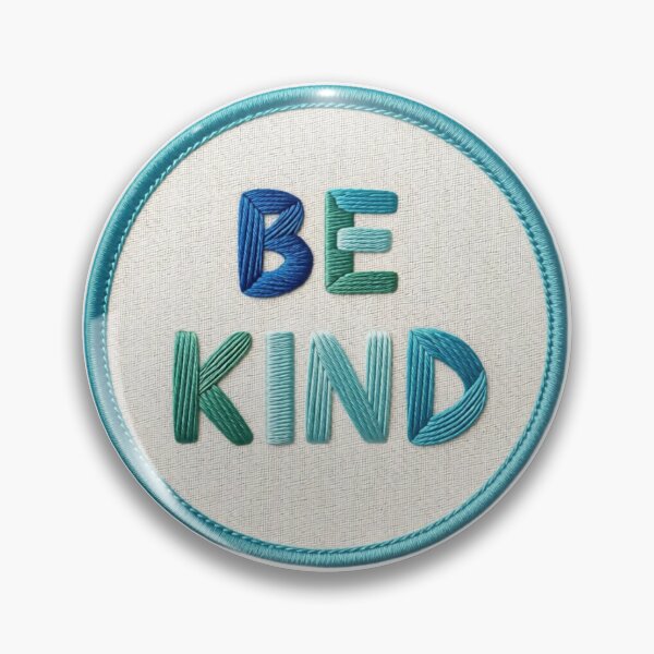 Item preview, Be Kind Embroidered Iron On Patch – Bold Typography Design designed and sold by Peecoo.