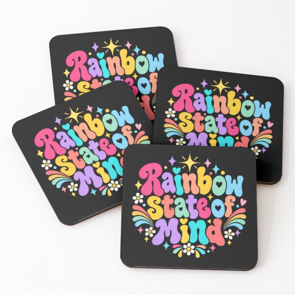 Item preview, Rainbow State Of Mind Positive Mindset Groovy Good Vibes designed and sold by JonesFlora2025.