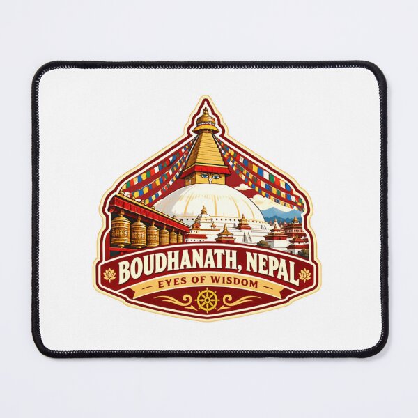 Item preview, Boudhanath, Nepal Eyes Of Wisdom Buddhist Travel Landmark designed and sold by Simsimah26Parks.