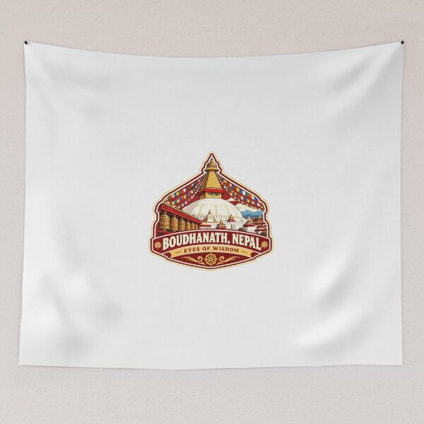 Item preview, Boudhanath, Nepal Eyes Of Wisdom Buddhist Travel Landmark designed and sold by Simsimah26Parks.