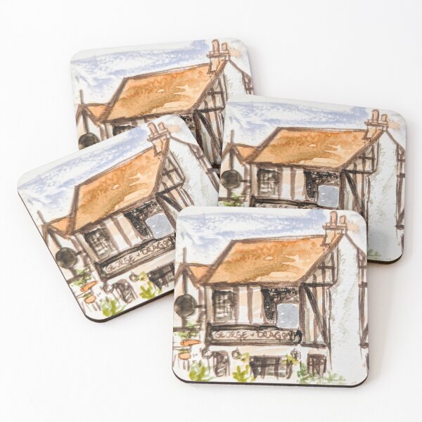 Item preview, Downe village pub in watercolour designed and sold by Art-By-Rosalind.