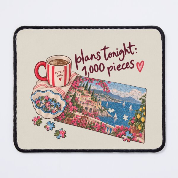 Item preview, Plans Tonight: 1,000 Pieces – Funny Puzzle Lover Design designed and sold by SnugbugStudios.