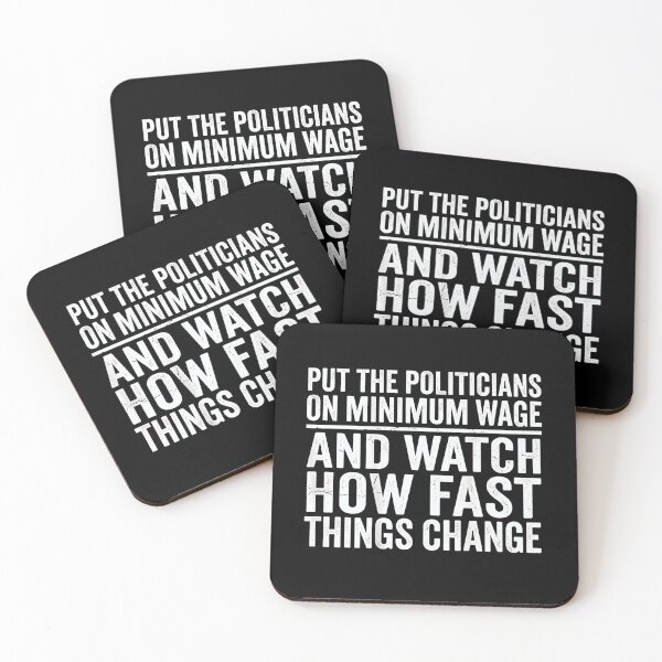 Item preview, (On Back) Put The Politicians On Minimum Wage Watch Fast designed and sold by Byhergawaa.