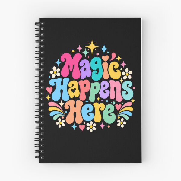 Item preview, Magic Happens Here Positive Quote Good Vibes Inspiration Affirmation designed and sold by JonesFlora2025.