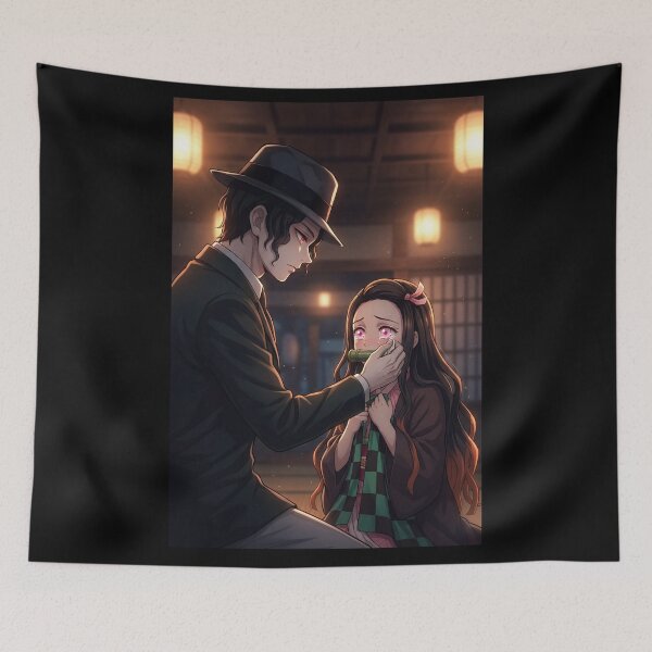 Item preview, Muzan & Nezuko - Demon Slayer Illustration designed and sold by wilnickvisuals.