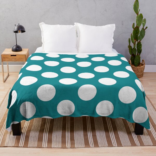 Item preview, Large white polka dots on teal designed and sold by Nolan6.