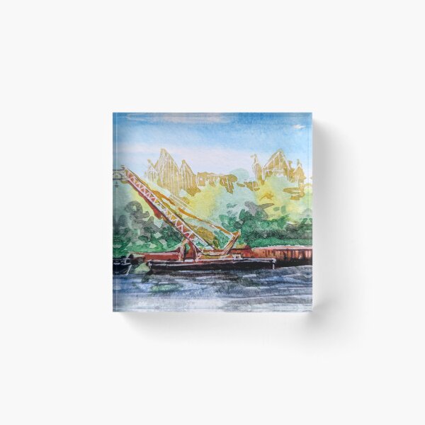 Item preview, London Thames barge designed and sold by Art-By-Rosalind.