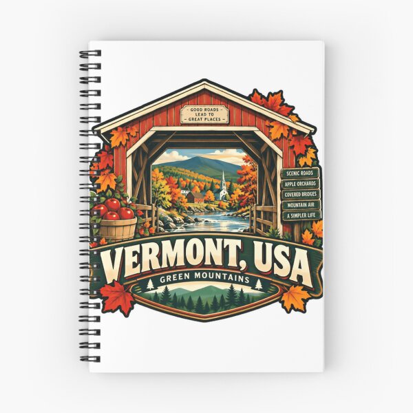 Item preview, Vermont, USA Green Mountains Good Roads Lead To Great Places Autumn Souvenir designed and sold by Simsimah26Parks.