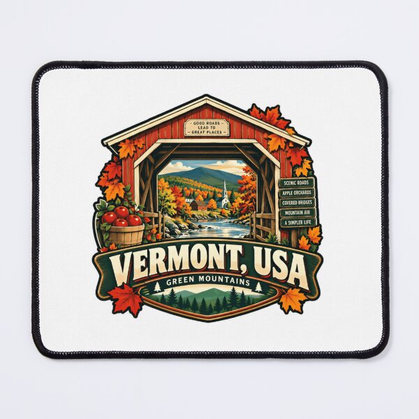 Item preview, Vermont, USA Green Mountains Good Roads Lead To Great Places Autumn Souvenir designed and sold by Simsimah26Parks.