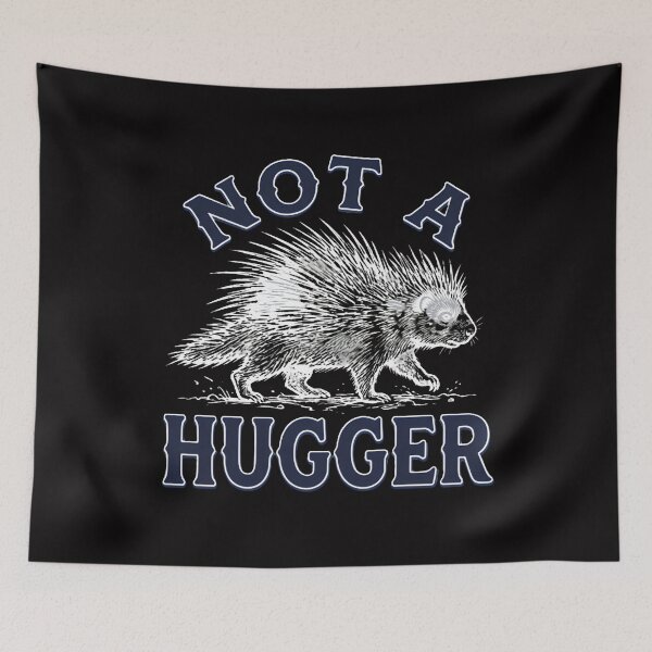 Item preview, Copy of Copy of Not A Hugger, Funny Porcupine, Antisocial Joke Vintage Style Funny designed and sold by w66aboo.