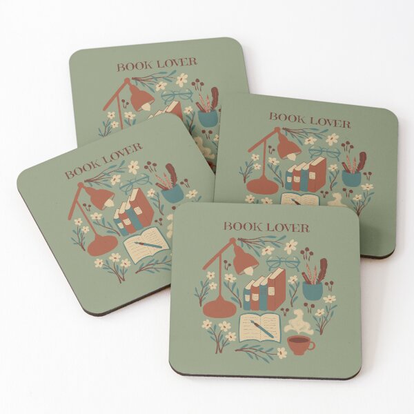 Item preview, Book Lovers’ Desk Illustration with Desk Lamp, Books and Hot Drink designed and sold by Kozee.