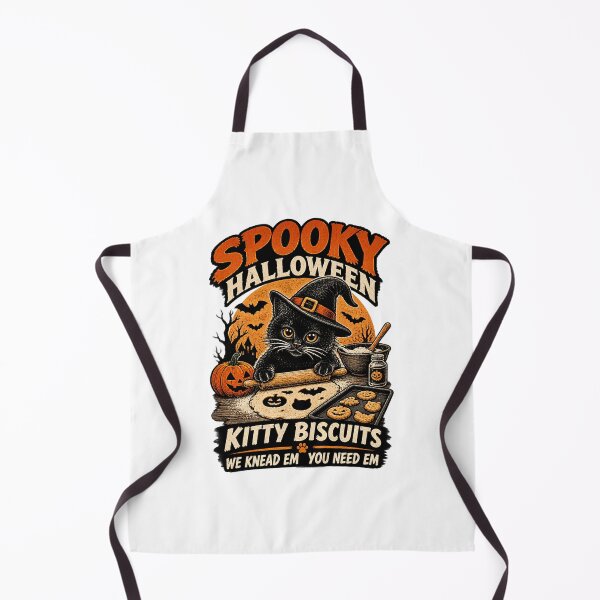 Item preview, Spooky Halloween Cat Biscuits Design - We Knead Em, You Need Em Cute Halloween Cat Art designed and sold by sKetch Art.co.