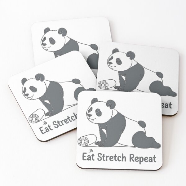Item preview, Funny Yoga Panda Illustration Eat Stretch Repeat designed and sold by 108stillness.