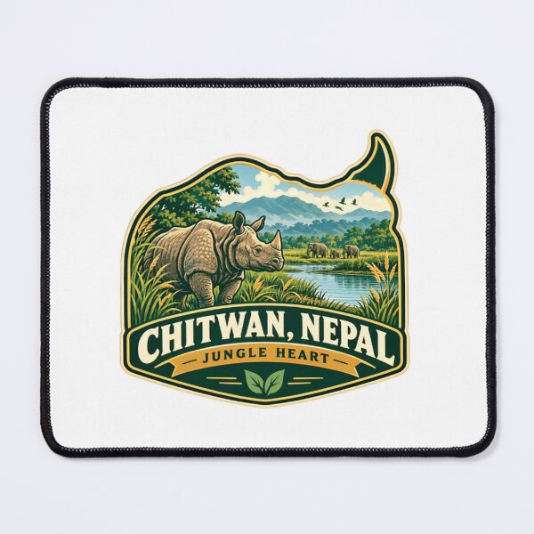 Item preview, Chitwan Nepal Jungle Heart Rhinoceros Wildlife Traveler Souvenir designed and sold by Simsimah26Parks.