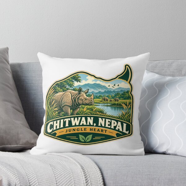 Item preview, Chitwan Nepal Jungle Heart Rhinoceros Wildlife Traveler Souvenir designed and sold by Simsimah26Parks.