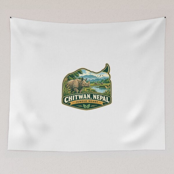 Item preview, Chitwan Nepal Jungle Heart Rhinoceros Wildlife Traveler Souvenir designed and sold by Simsimah26Parks.