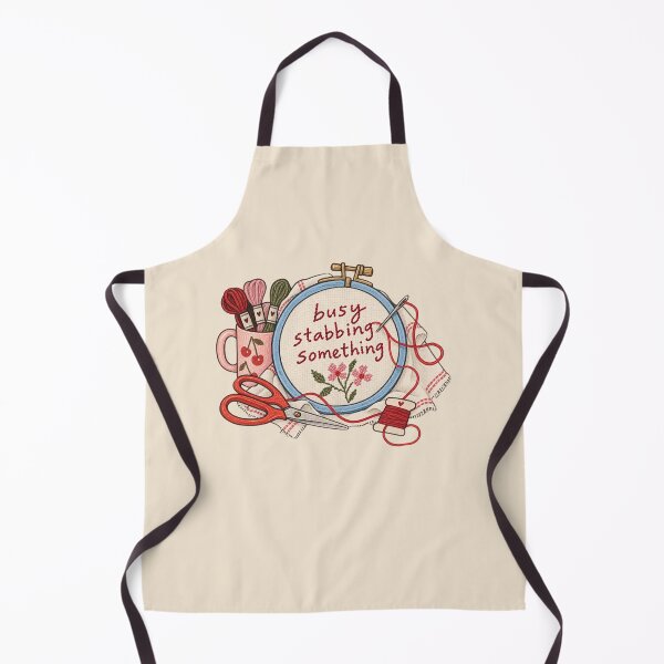 Item preview, Busy Stabbing Something – Funny Embroidery & Needlepoint Lover Design designed and sold by SnugbugStudios.