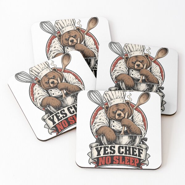 Item preview, Bear Chef – Yes Chef No Sleep designed and sold by Univers-shop.
