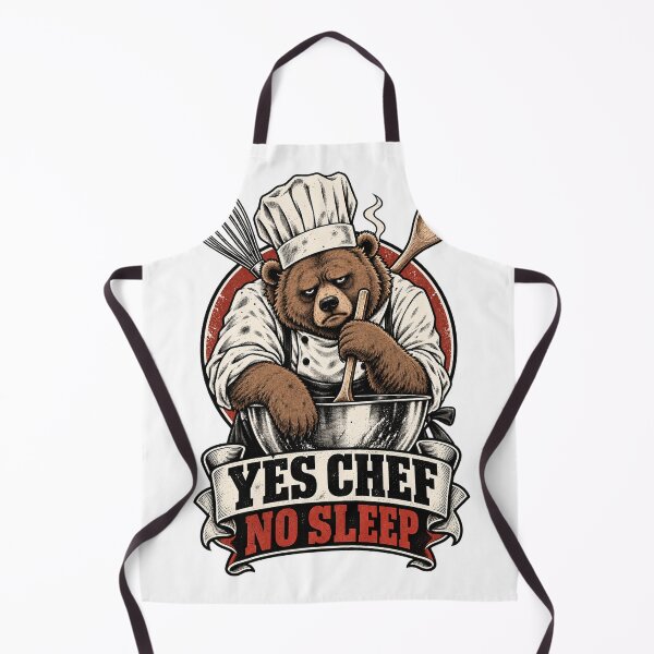 Item preview, Bear Chef – Yes Chef No Sleep designed and sold by Univers-shop.