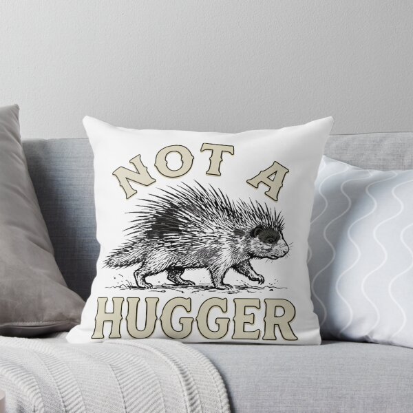 Item preview, Not A Hugger, Funny Porcupine, Antisocial Joke Vintage Style Funny designed and sold by w66aboo.