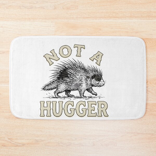 Item preview, Not A Hugger, Funny Porcupine, Antisocial Joke Vintage Style Funny designed and sold by w66aboo.