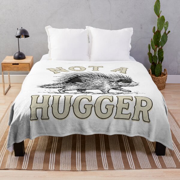 Item preview, Not A Hugger, Funny Porcupine, Antisocial Joke Vintage Style Funny designed and sold by w66aboo.