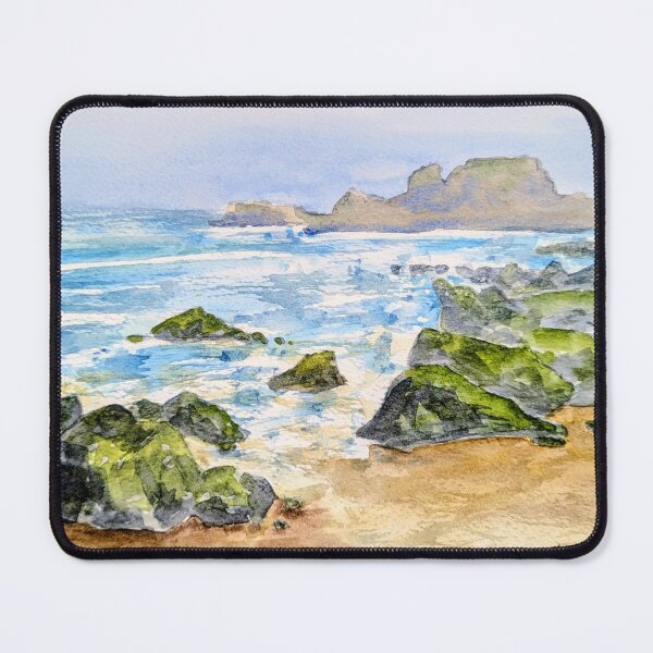 Artikelvorschau, Long Strand Strand in der Grafschaft Cork, Original-Aquarell entworfen und verkauft von Art-By-Rosalind.