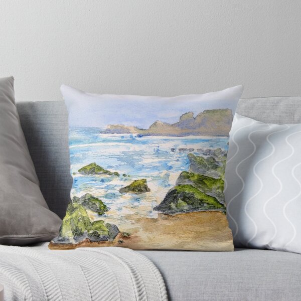 Artikelvorschau, Long Strand Strand in der Grafschaft Cork, Original-Aquarell entworfen und verkauft von Art-By-Rosalind.